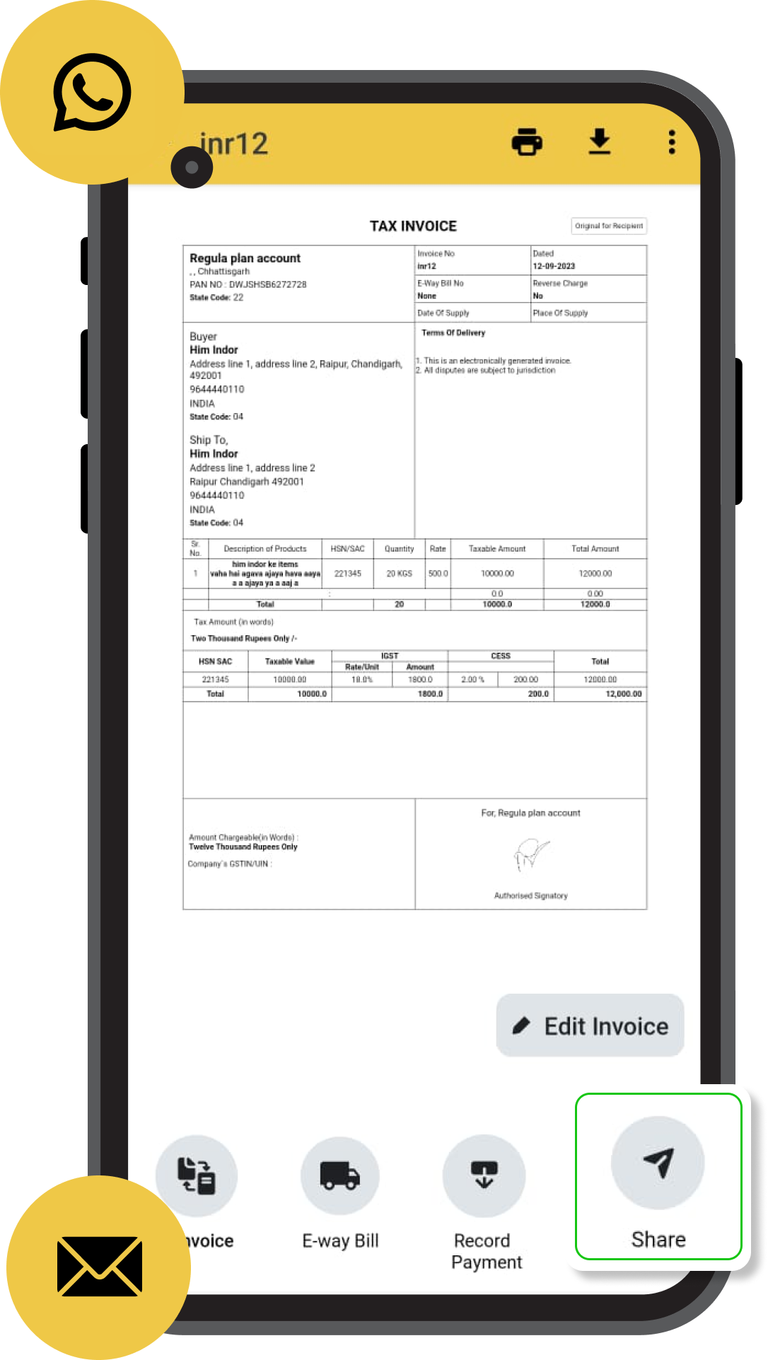 GimBooks — Send E-Invoices Securely and Instantly